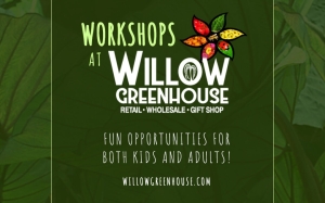 Upcoming Workshops at Willow Greenhouse